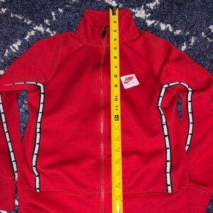Jordan Red Jacket with Logo Accents